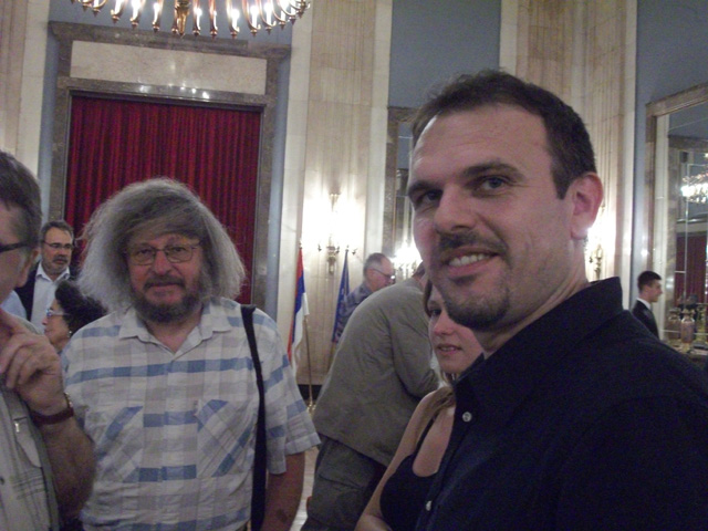 Alain Cappon, franzsischer bersetzer, und Saa Ilic, Schriftsteller aus Belgrad