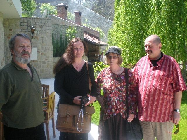 Fahrt nach Mostar - Stevan Tontic, Cornelia Marks, Elke Erb und Wilhelm Bartsch (v.l.n.r.)