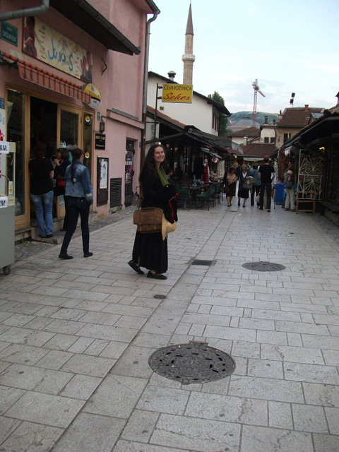 Cornelia Marks in Sarajevos Altstadt